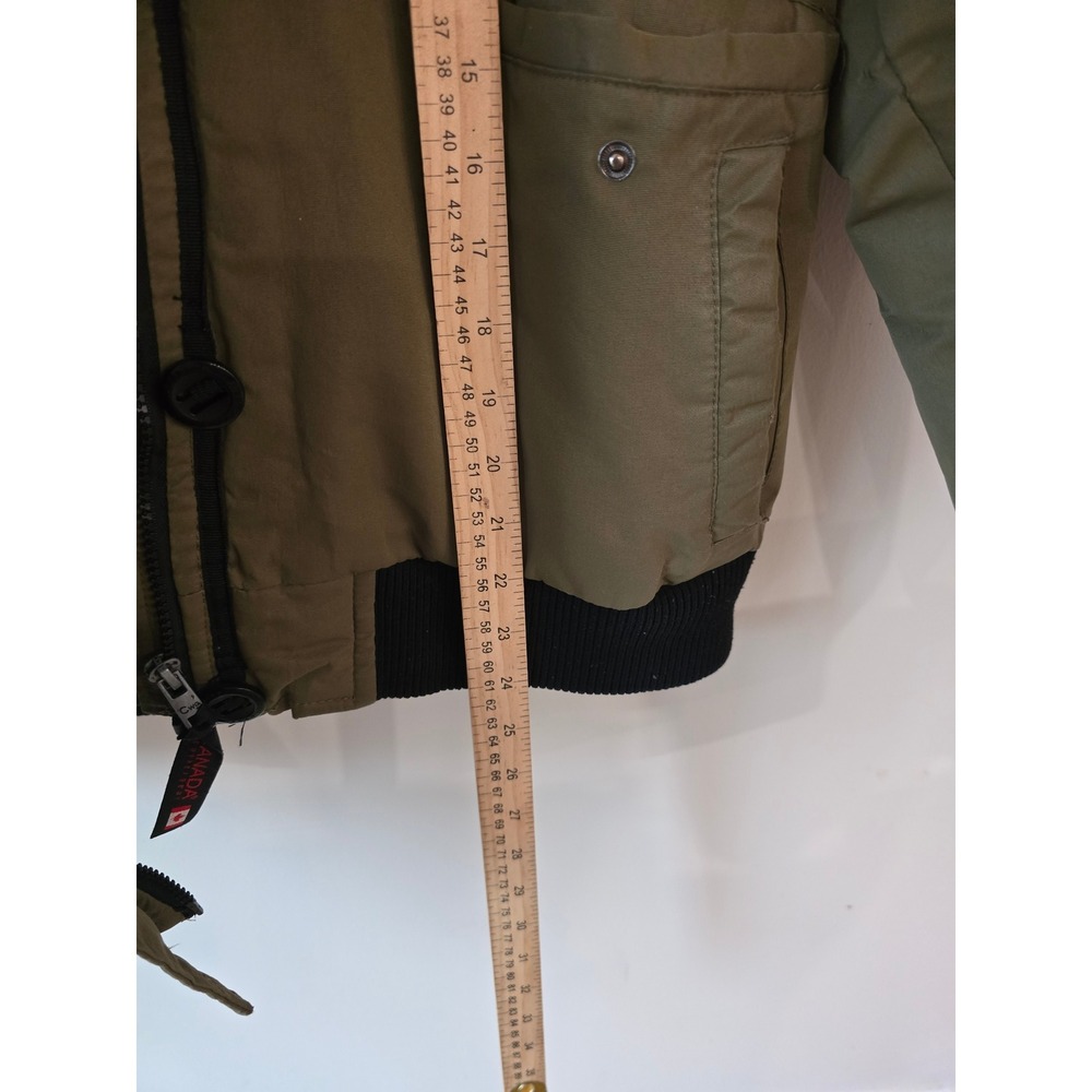 Canada Weathergear Womens Olive Green Faux Fur Hood Bomber Jacket Large - Picture 8 of 9
